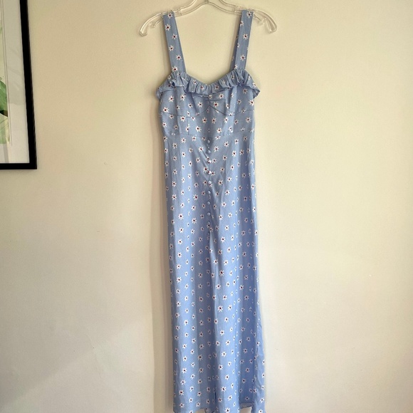 Zara Floral Linen Blend Dress - Picture 3 of 6